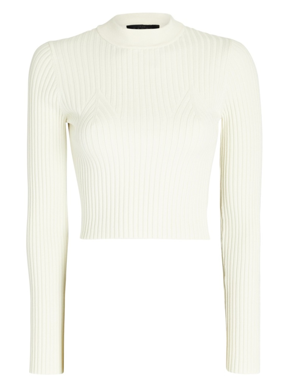 The Range Ribbed Cream Long Sleeve corset knit Sweater top